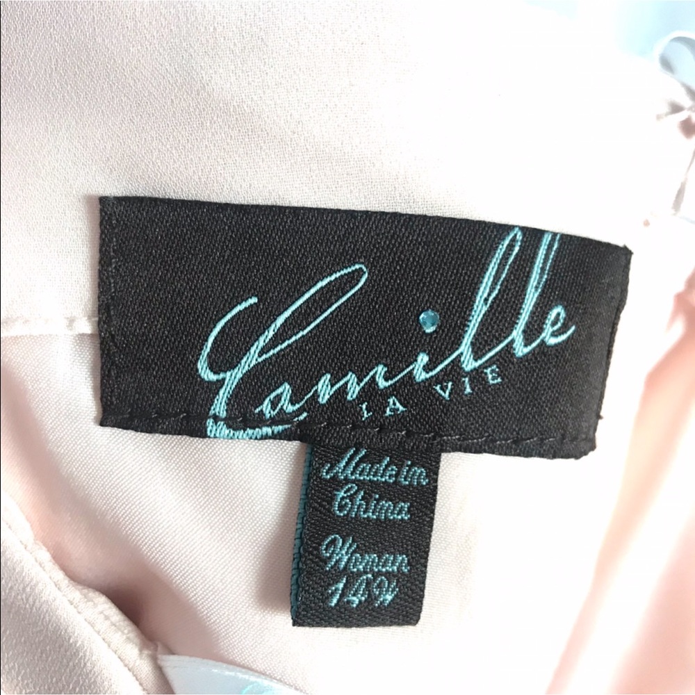 Camille La Vie Gown Strapless Dress Pink 14W - Picture 8 of 8